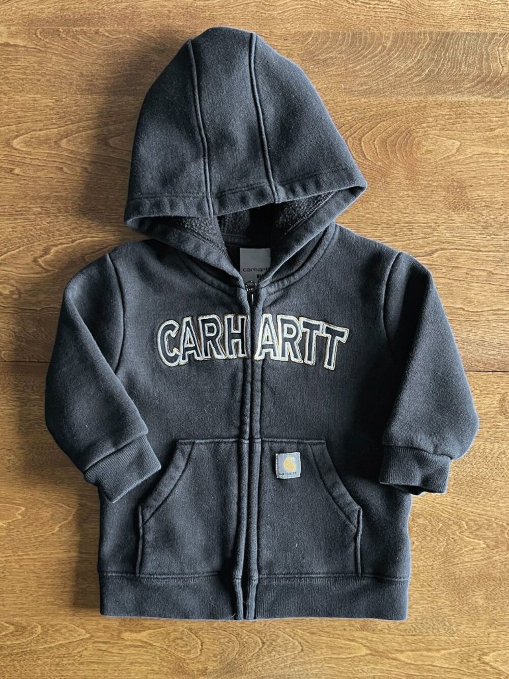 Carhartt black lettering hoodie 9m